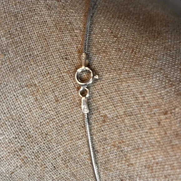 Sleek Sterling Silver Snake Chain Necklace - Picture 7 of 12